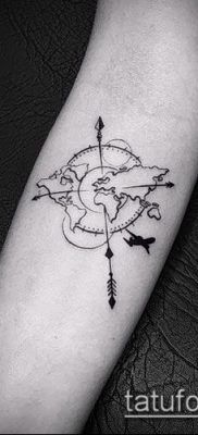 Снимка на татуировка на глобус - примерна рисунка - 26052017 - пример - 041 глобус за татуировка