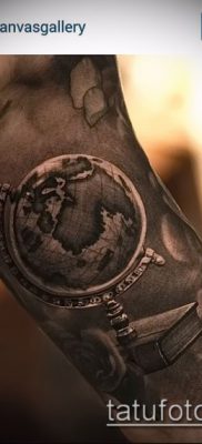 Снимка на татуировка на глобус - пример за рисунка - 26052017 - пример - 044 глобус за татуировки