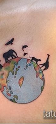 Снимка на татуировка на глобус - пример за рисунка - 26052017 - пример - 052 глобус за татуировки