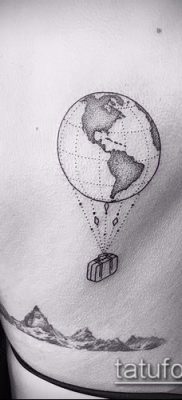 Снимка на татуировка на глобус - примерна рисунка - 26052017 - пример - 068 глобус на татуировка