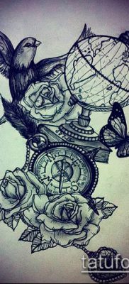 Снимка на татуировка на глобус - пример за рисунка - 26052017 - пример - 077 глобус за татуировки