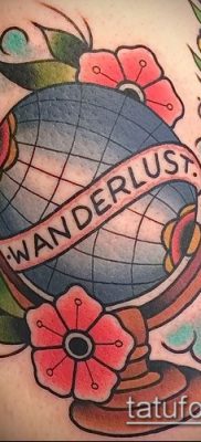 Снимка на татуировка на глобус - примерна рисунка - 26052017 - пример - 084 глобус за татуировка