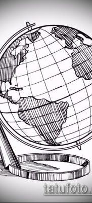 Снимка на татуировка на глобус - пример за рисунка - 26052017 - пример - 093 глобус за татуировка. 760652042_7ect