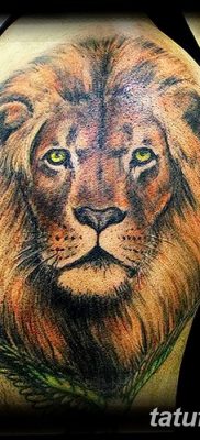 Fotó oroszlánfejű tetoválásról 2018.08.08. №126 - oroszlán tetoválófej -