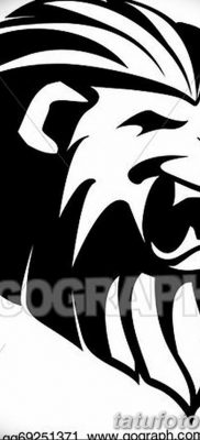 Fotó oroszlánfejű tetoválásról 2018.08.08. №182 - oroszlán tetoválófej -