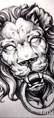 Fotó oroszlánfejű tetoválásról 2018.08.08. №044 - oroszlán tetoválófej -