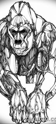 снимка на татуировка на горила от 27.08.2017 г. №133 - Горила татуировка -