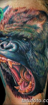 снимка на татуировка на горила от 27.08.2017 г. №136 - Горила татуировка -