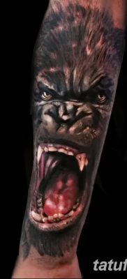 снимка на татуировка на горила от 27.08.2017 г. №002 - Горила татуировка -