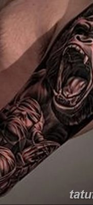 снимка на татуировка на горила от 27.08.2017 г. №019 - Горила татуировка -