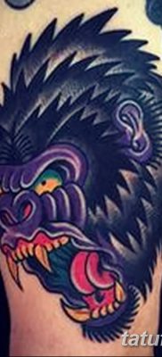 снимка на татуировка на горила от 27.08.2017 г. №024 - Горила татуировка -