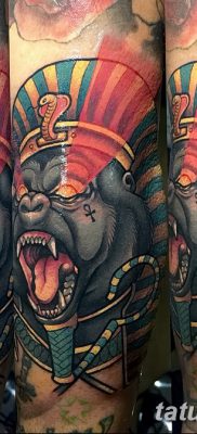 снимка на татуировка на горила от 27.08.2017 г. №042 - Горила татуировка -