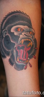 снимка на татуировка на горила от 27.08.2017 г. №046 - Горила татуировка -