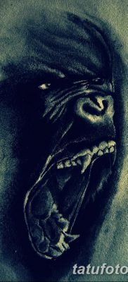 снимка на татуировка на горила от 27.08.2017 г. №068 - Горила татуировка -