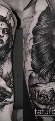 гравиране на татуировка №485 - изключителна версия на модела, която може лесно да се използва за преразглеждане и приложение като татуировка за гравиране на пейзаж