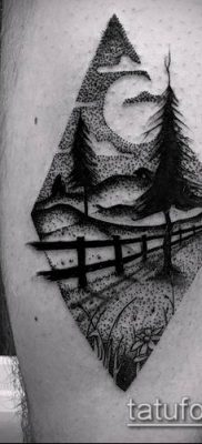 татуировка гравиране №309 - уникална версия на модела, която може успешно да се използва за трансформиране и прилагане като татуировка гравиране на животни