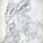 مثال على رسم وشم طائر نسر 13.12.2020 №416 -نسر الوشم-