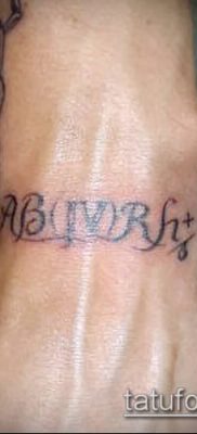 снимка на татуировка на кръвна група (значение) - примерна рисунка - 026