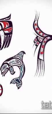 Fénykép a tetoválásról Haida (jelentése) - példa rajz - 017