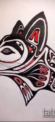 Fénykép a tetoválásról Haida (jelentése) - példa rajz - 018