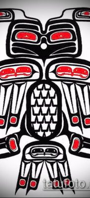 Fénykép a tetoválásról Haida (jelentése) - példa rajz - 024
