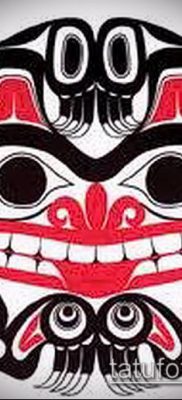 Fénykép a tetoválásról Haida (jelentése) - példa rajz - 049