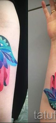 hamsa tetoválás - fényképes példa a tetoválás jelentését bemutató cikkhez 54