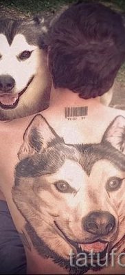 Husky tetovaža - foto primjer gotove tetovaže za članak o značenju 39