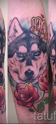 Husky tetovaža - foto primjer gotove tetovaže za članak o značenju 37