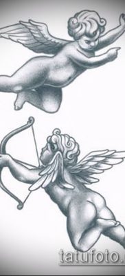 Fénykép kerub tetoválásról (jelentése) - példa rajz - 023