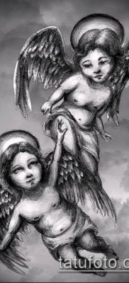 Fénykép kerub tetoválásról (érték) - példa rajz - 025