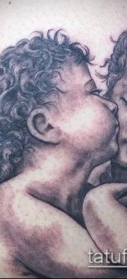 Fénykép kerub tetoválásról (jelentése) - példa rajz - 055