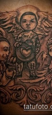 Fénykép kerub tetoválásról (jelentése) - példa rajz - 060