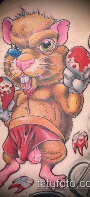 fotó hörcsög tetoválásról (jelentése) - egy példa egy érdekes tetoválórajzra - 026