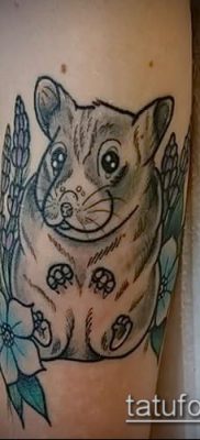 fotó hörcsög tetoválásról (jelentése) - példa egy érdekes tetoválási rajzra - 016