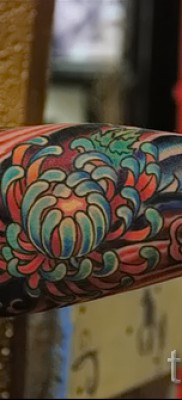 Példa krizantém tetoválásra a # 75