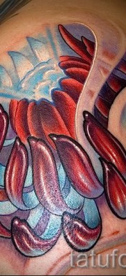 Példa krizantém tetoválásra a 46. számú fényképen