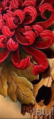 Példa krizantém tetoválásra a 15. fotón