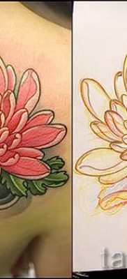 Példa krizantém tetoválásra a 13 -as fényképen