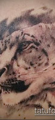 tatuaż lamparta śnieżnego # 36 to fajna wersja wzoru, który z powodzeniem można wykorzystać do przekształcenia i nałożenia jako tatuażu śnieżnej pantery na plecach