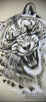 tatuaż lamparta śnieżnego #215