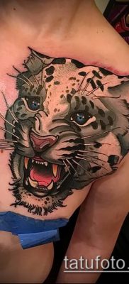 tatuaż irbis #756 - godna wersja wzoru, który bez problemu można wykorzystać do powtórki i aplikacji jako tatuaż irbis dingo