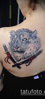 tatuaż lamparta śnieżnego # 506