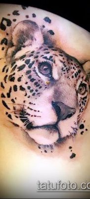 tatuaż lamparta śnieżnego #49 to ciekawa wersja wzoru, który z powodzeniem można wykorzystać do przeróbki i aplikacji jako tatuaż pantery śnieżnej na plecach
