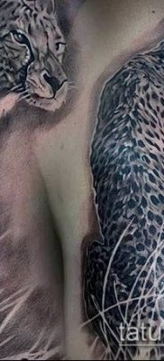 tatuaż lamparta śnieżnego # 280 to godny projekt, który można łatwo wykorzystać do przekształcenia i nałożenia jako tatuaż z lamparta śnieżnego na plecach