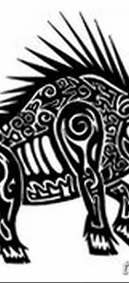 zdjęcie tatuażu z dzika z dnia 02.12.2018 №002 - tatuaż z dzika -