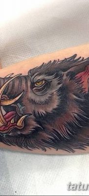 zdjęcie tatuażu z dzika z dnia 02.12.2018 №022 - tatuaż z dzika -