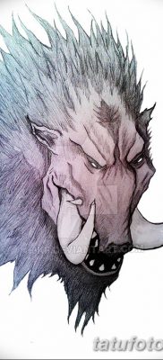 zdjęcie tatuażu dzika z dnia 02.12.2018 №028 - tatuaż dzika -