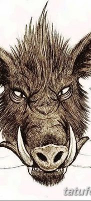 zdjęcie tatuażu dzika z dnia 02.12.2018 №032 - tatuaż dzika -