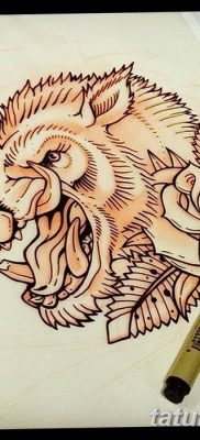 zdjęcie tatuażu dzika z dnia 02.12.2018 №041 - tatuaż dzika -